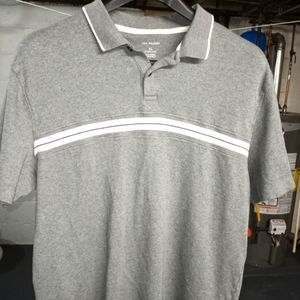 Men's Van Heusen Short Sleeved Polo - Gray - Size XL